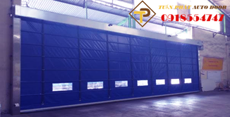 Cửa cuốn nhanh TPD-6000 lắp đặt tại KCN Nam Thăng Long ( rộng 12m)